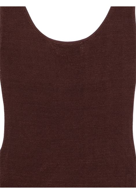 abito square neck donna cioccolata ENTIRE STUDIOS | ESSS26DR032900299